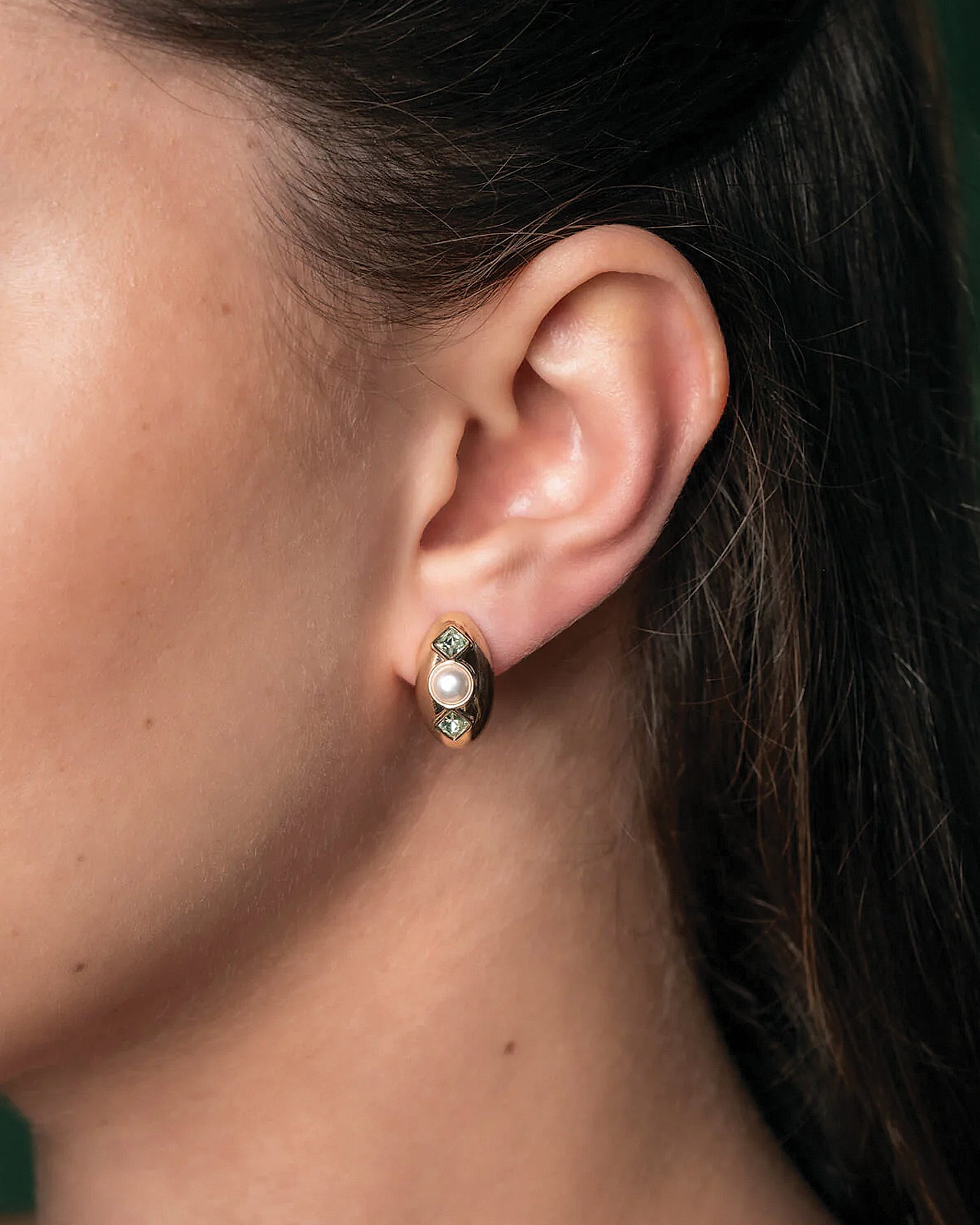Olive & Piper-Clove Huggies-Earrings-Blue Ruby Jewellery-Vancouver Canada