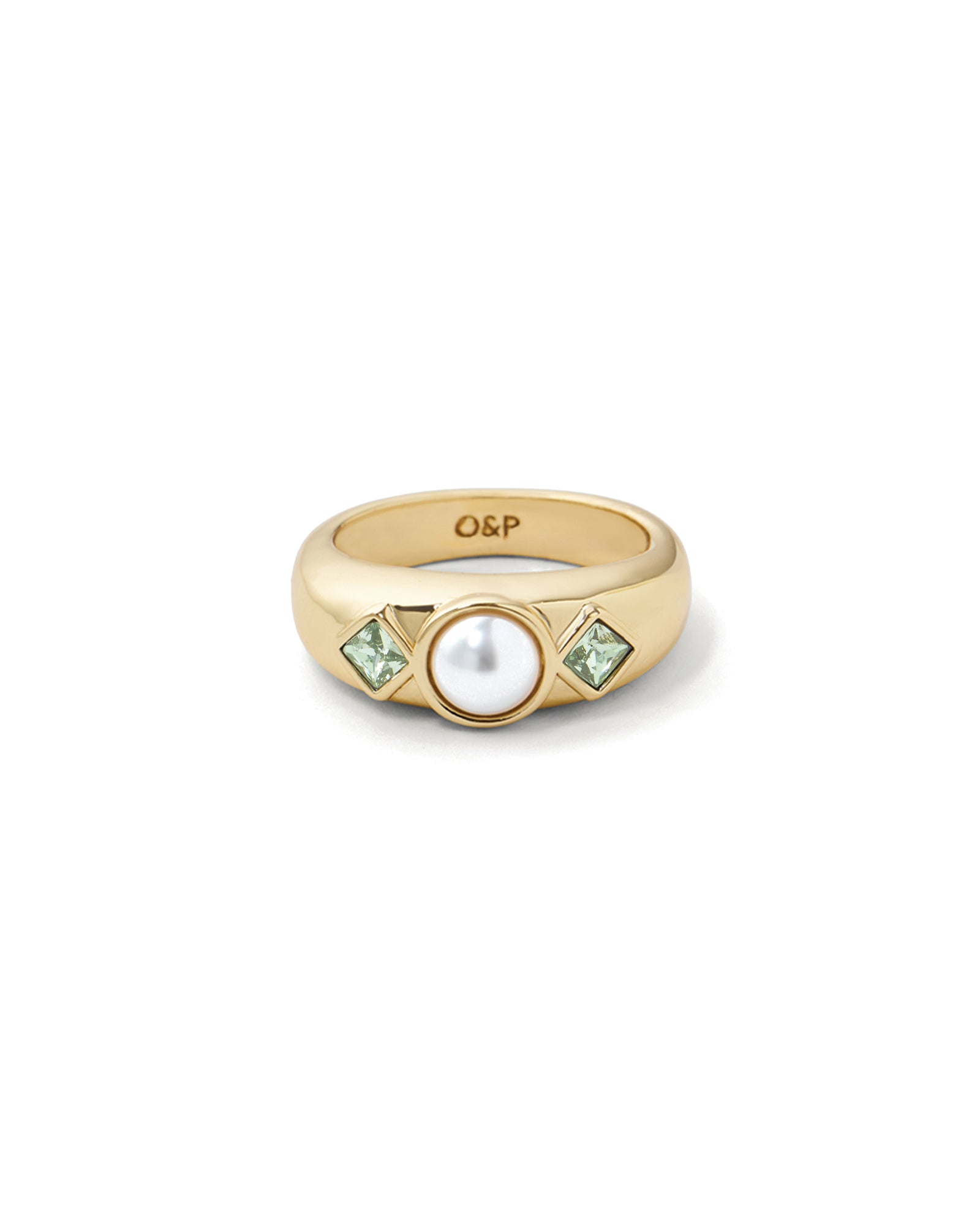 Olive & Piper-Celo Ring-Rings-14k Gold Plated, Pearl, Crystal-5-Blue Ruby Jewellery-Vancouver Canada