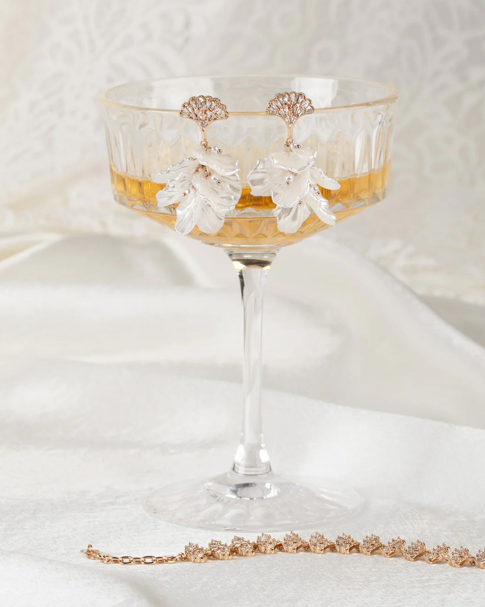 Corina Drops 14k Gold Plated, Cubic Zirconia