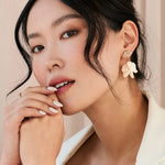 Corina Drops 14k Gold Plated, Cubic Zirconia