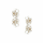 Charlotte Drops 14k Gold Plated, Cubic Zirconia, Pearls
