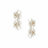 Charlotte Drops 14k Gold Plated, Cubic Zirconia, Pearls
