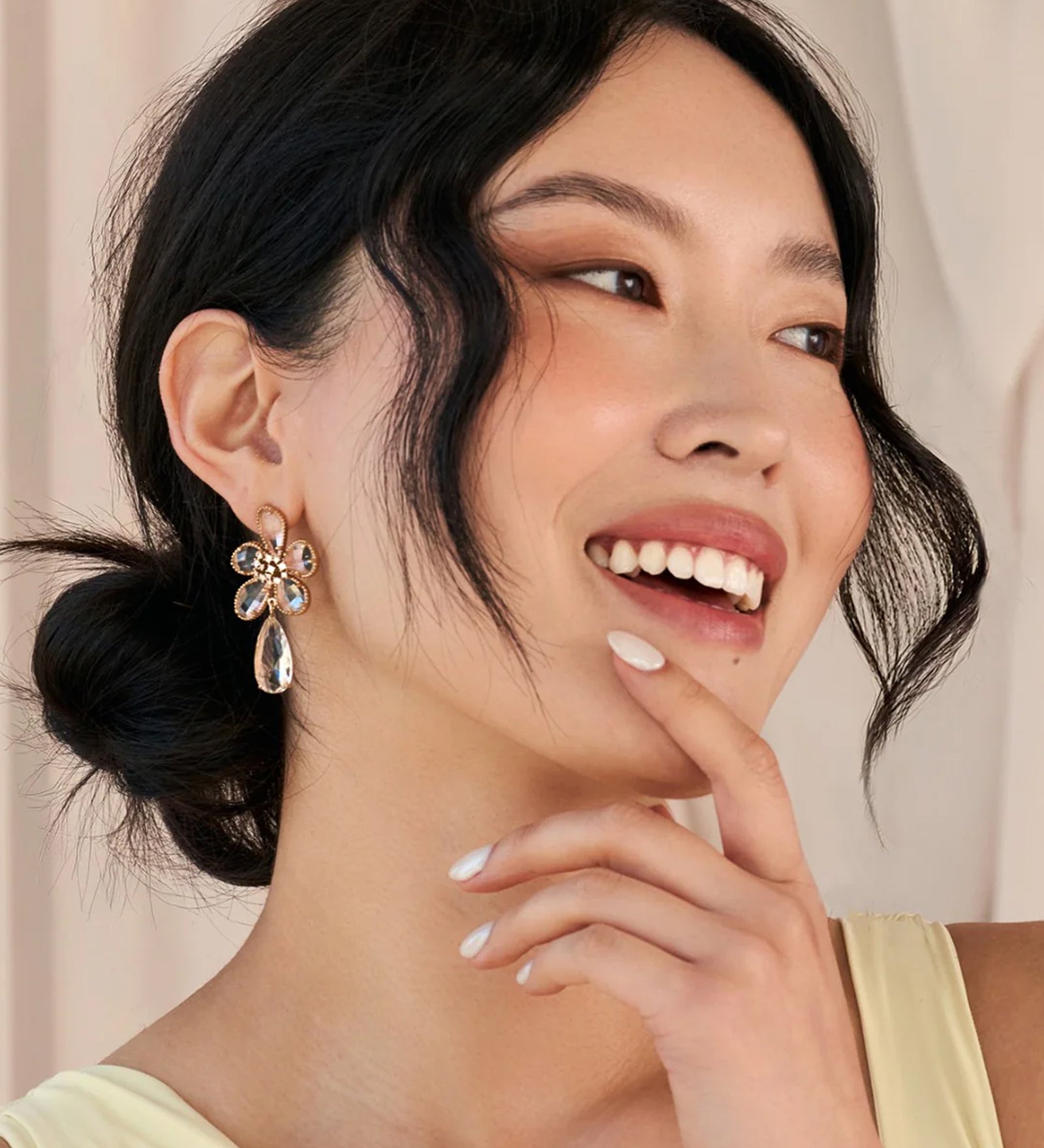 Clarisse Drops 14k Gold Plated, Cubic Zirconia, Crystals