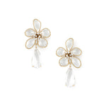Clarisse Drops 14k Gold Plated, Cubic Zirconia, Crystals