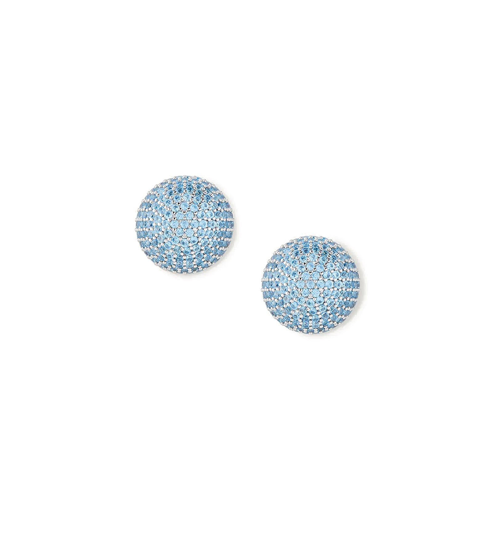 Olive & Piper-Emma Studs-Earrings-Silver Tone Plated, Cubic Zirconia-Blue Ruby Jewellery-Vancouver Canada