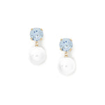 Livia Drops 14k Gold Plated, Crystals, Pearls