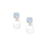 Livia Drops 14k Gold Plated, Crystals, Pearls