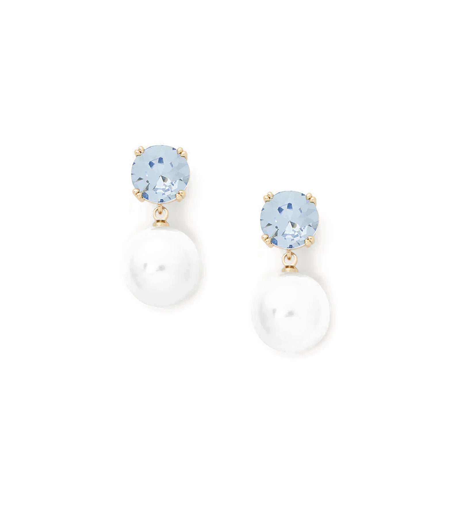 Livia Drops 14k Gold Plated, Crystals, Pearls