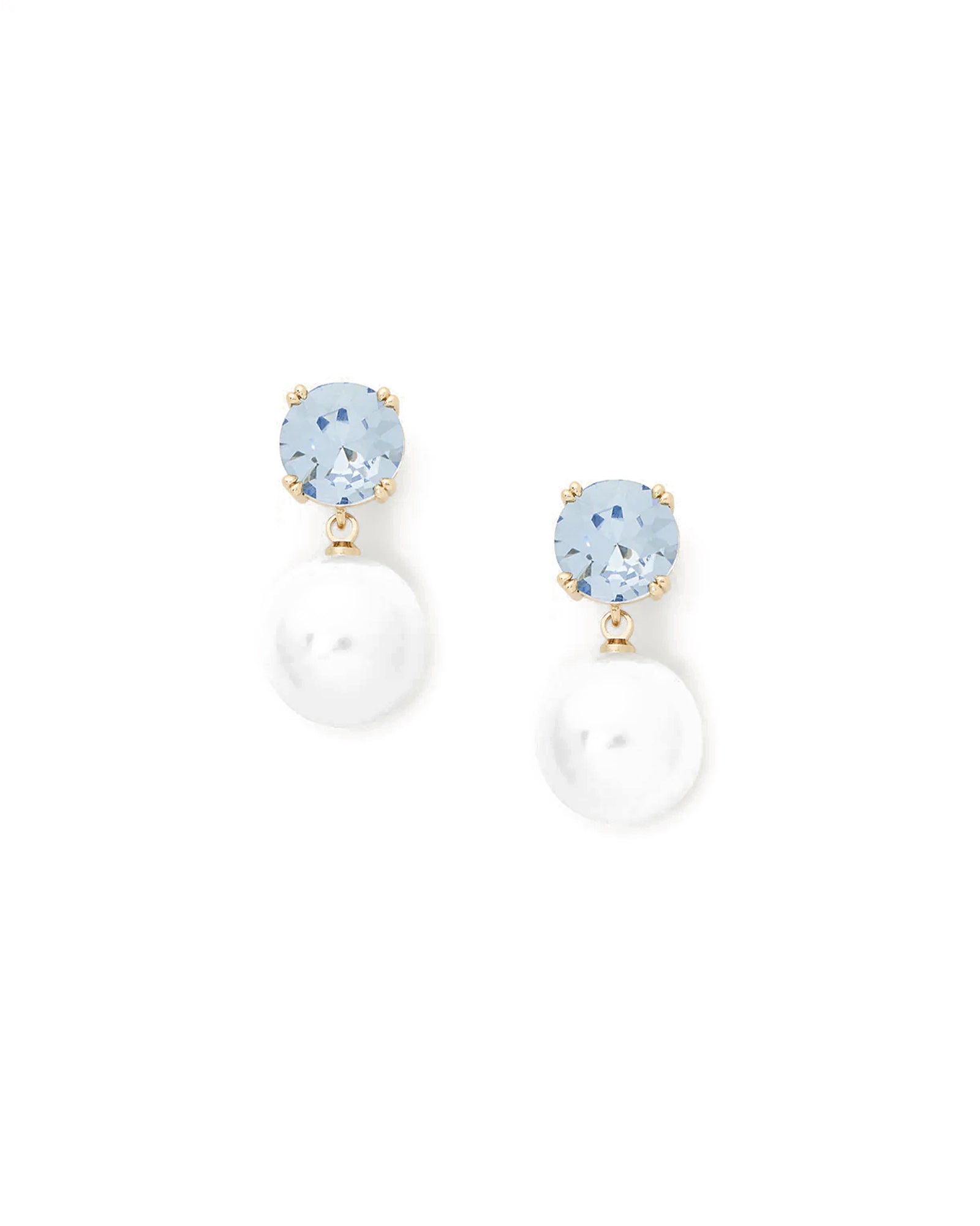 Livia Drops 14k Gold Plated, Crystals, Pearls