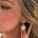 Eliza Drops 14k Gold Plated, Crystal