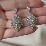 Eliza Drops Silver Tone Plated, Crystal