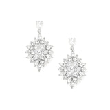 Eliza Drops Silver Tone Plated, Crystal