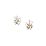 Julianna Studs 14k Gold Plated, Cubic Zirconia, Pearls