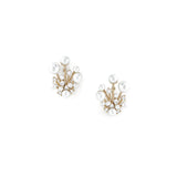 Julianna Studs 14k Gold Plated, Cubic Zirconia, Pearls