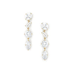 Alina Drops 14k Gold Plated, Cubic Zirconia