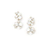 Donna Drops 14k Gold Plated, Cubic Zirconia, Pearls