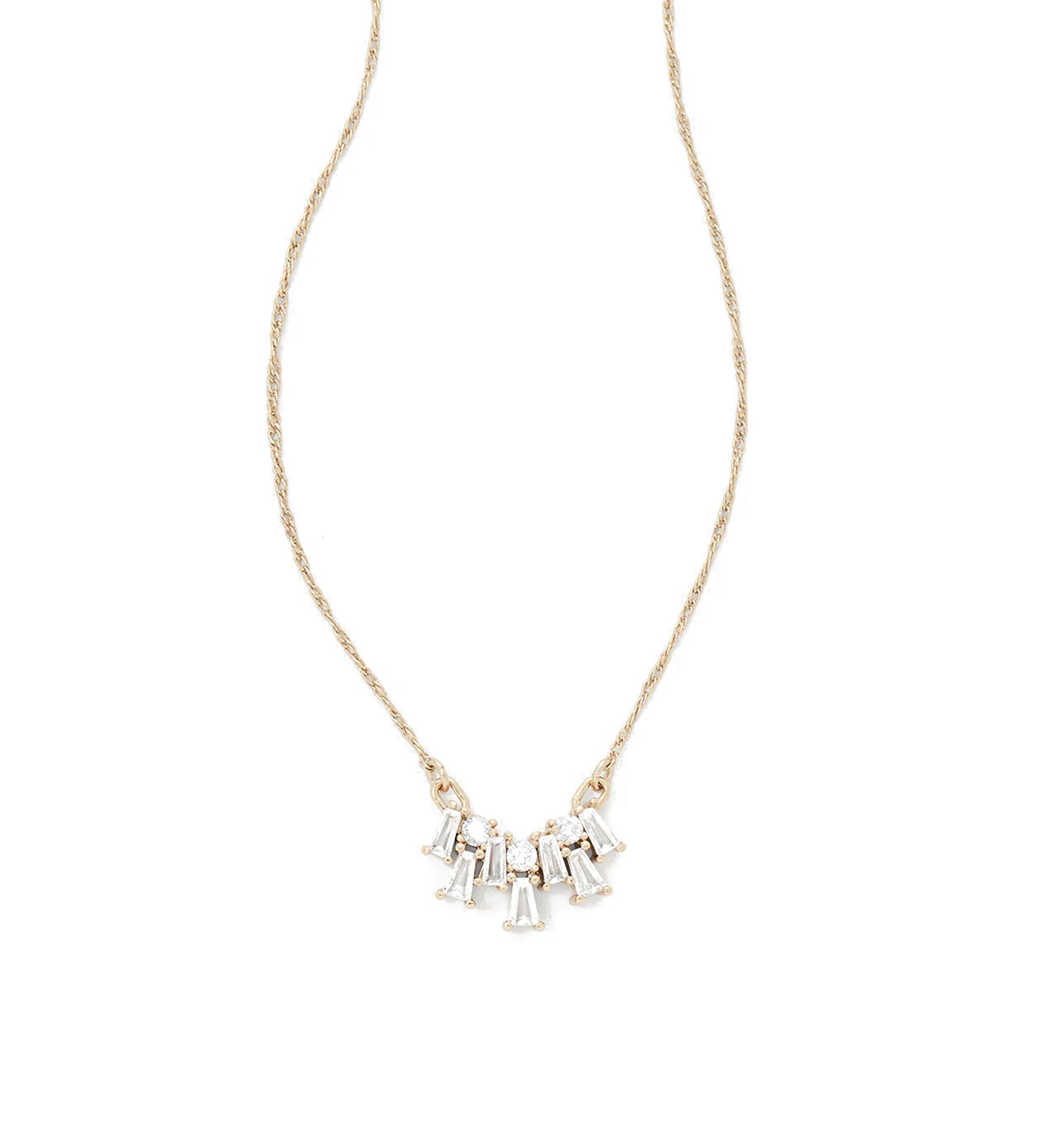 Stella Pendant Necklace 14k Gold Plated, Cubic Zirconia