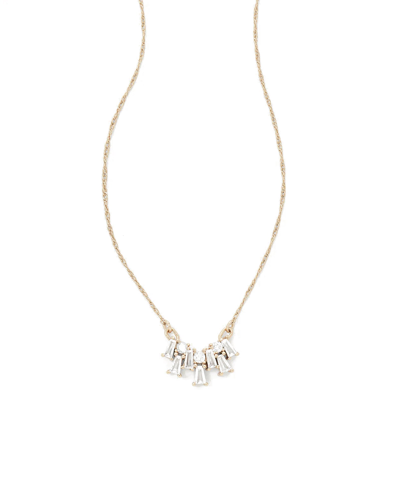Stella Pendant Necklace 14k Gold Plated, Cubic Zirconia