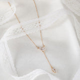 Rosalie Necklace 14k Gold Plated, Cubic Zirconia