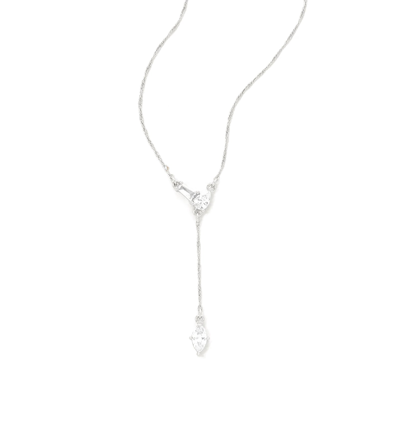 Rosalie Necklace Silver Tone Plated, Cubic Zirconia