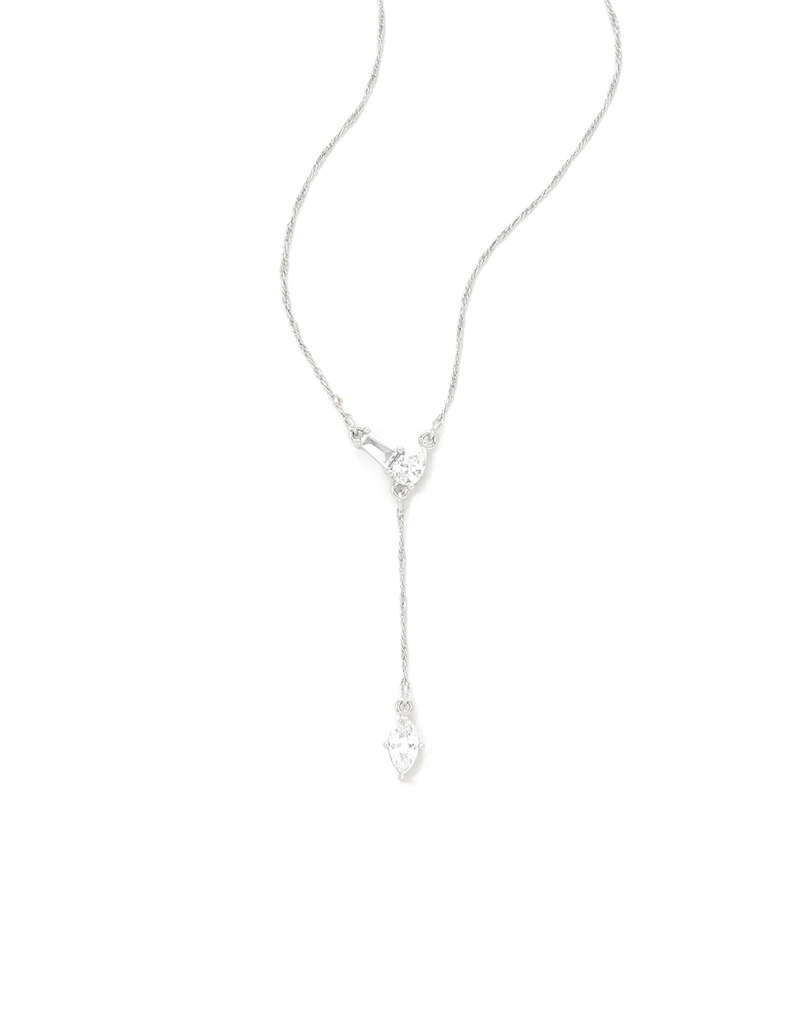 Rosalie Necklace Silver Tone Plated, Cubic Zirconia