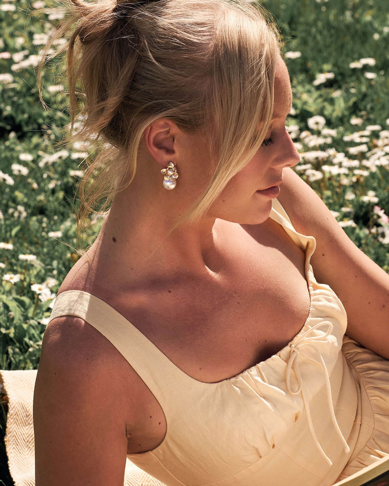 Meadow Drops 14k Gold Plated, Pearls, Crystals
