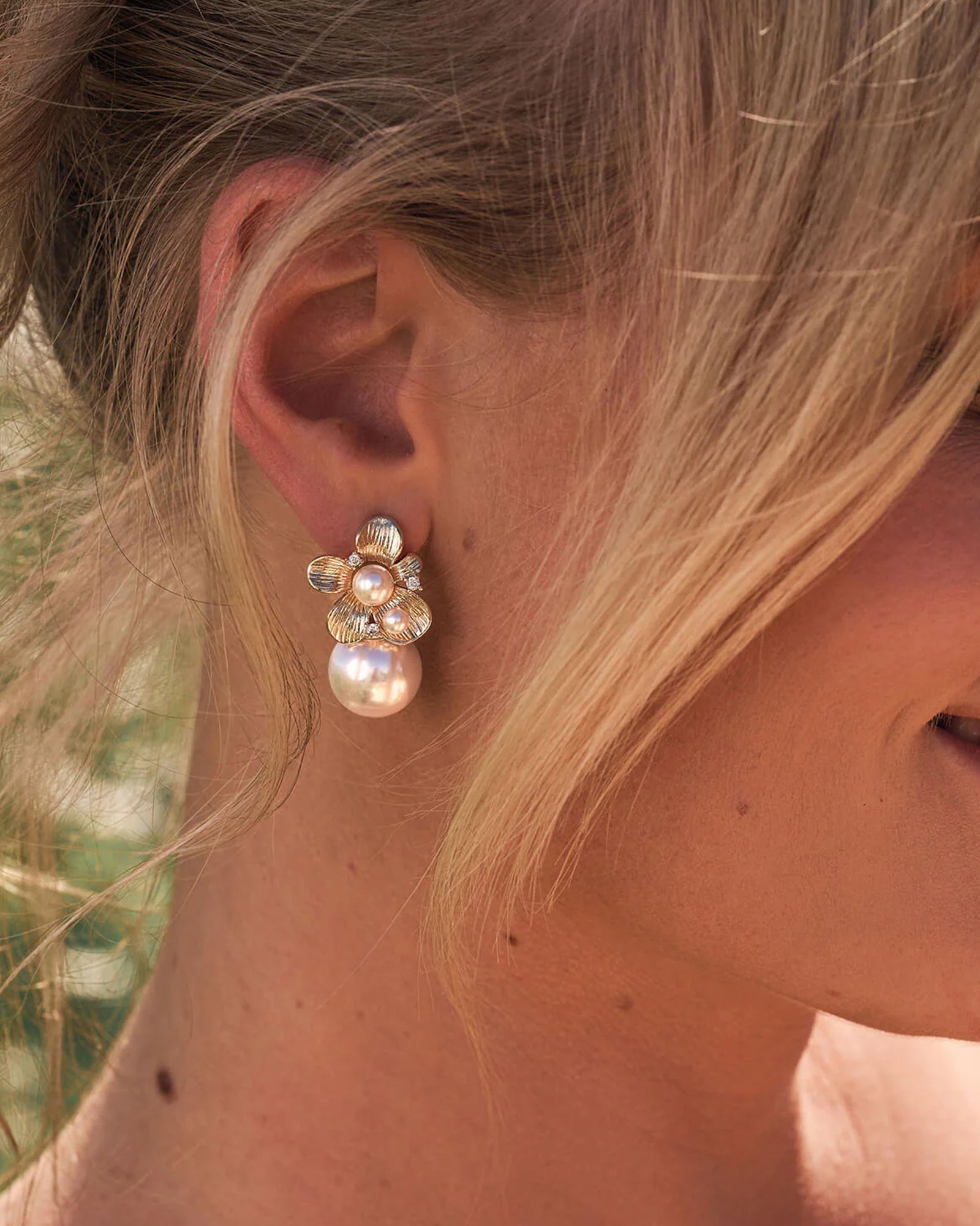 Meadow Drops 14k Gold Plated, Pearls, Crystals