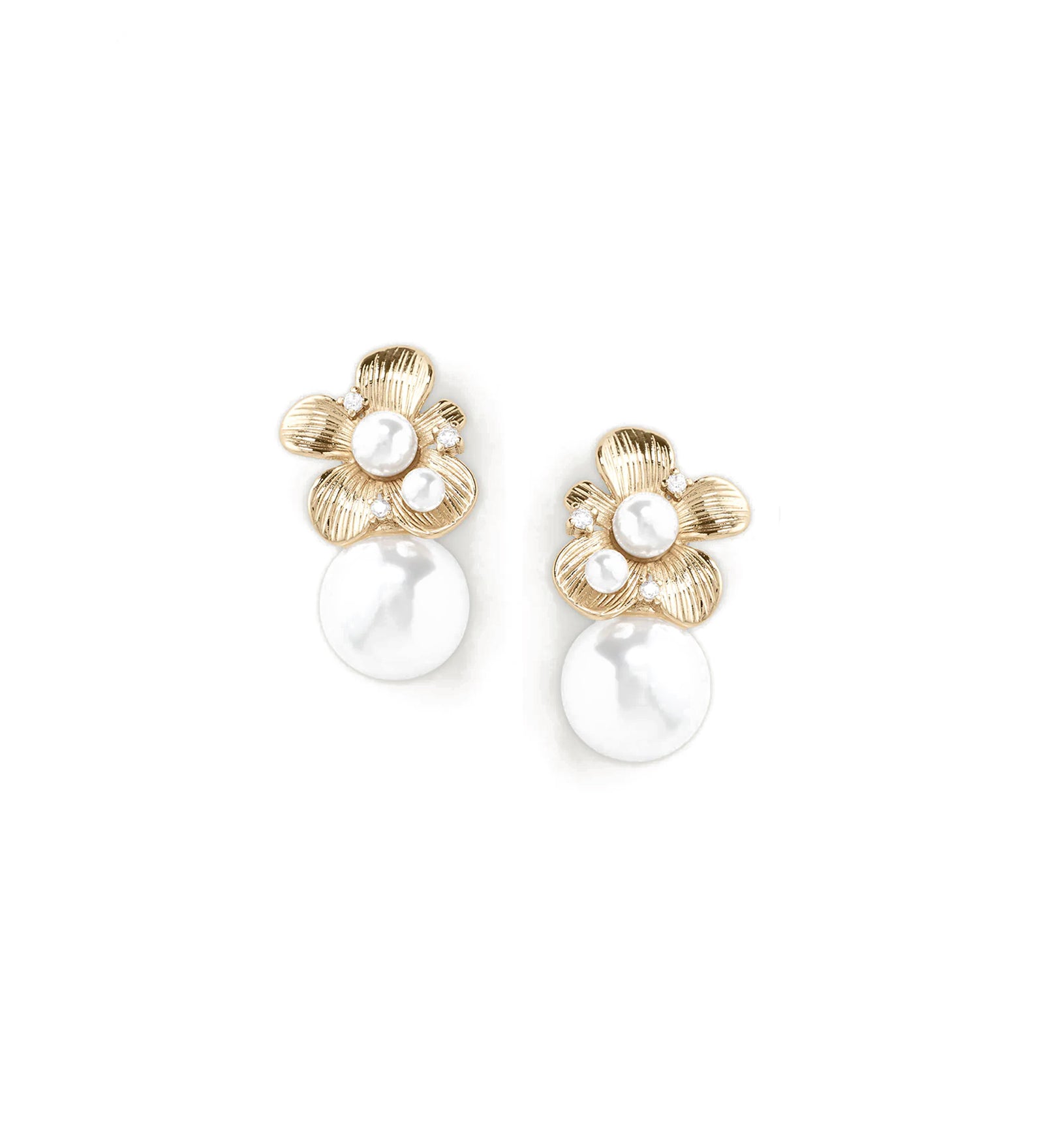 Meadow Drops 14k Gold Plated, Pearls, Crystals
