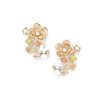 Nyla Studs 14k Gold Plated, Pearls, Crystals