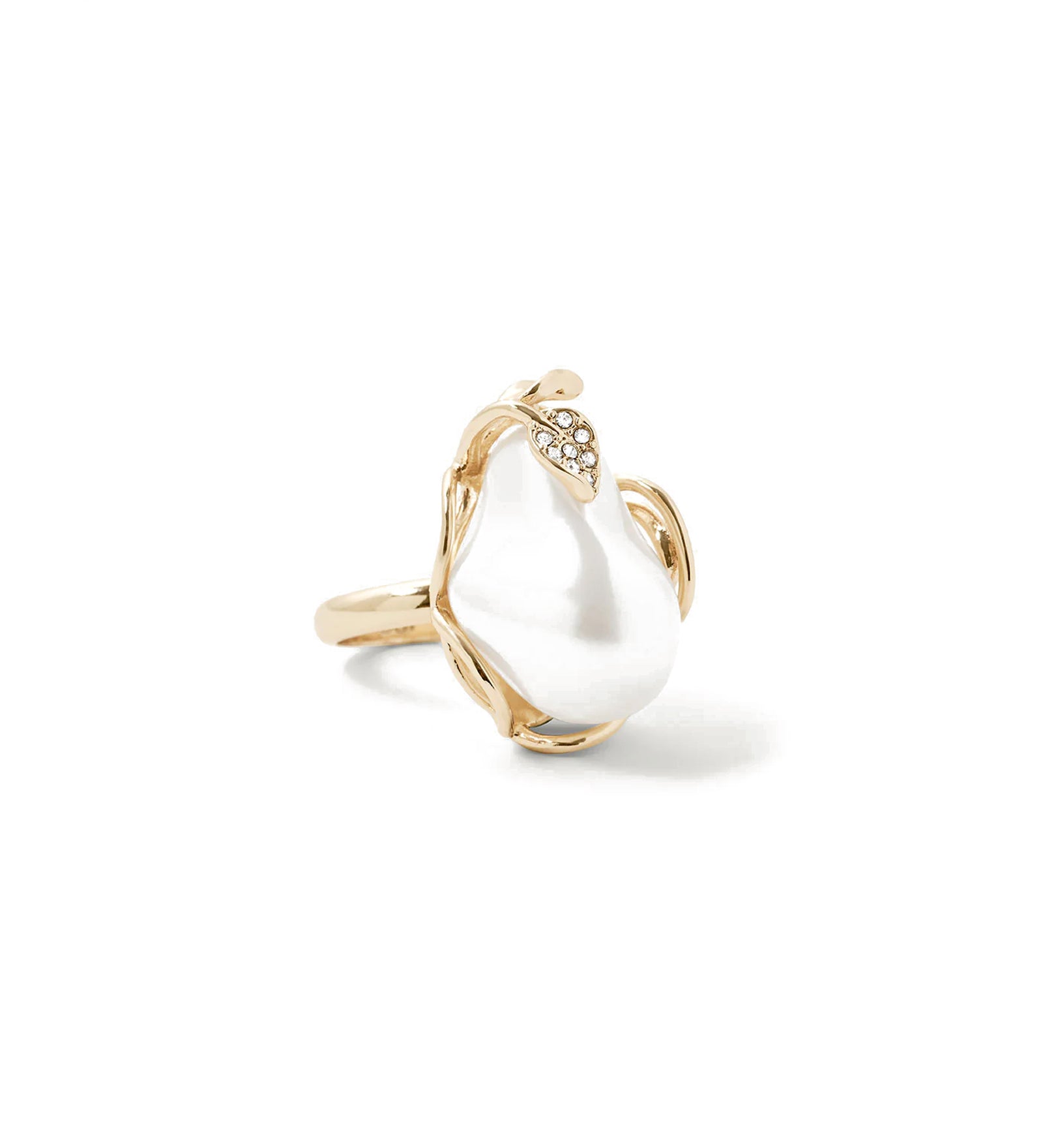 Aurelia Ring 14k Gold Plated, Pearls, Crystals / 6