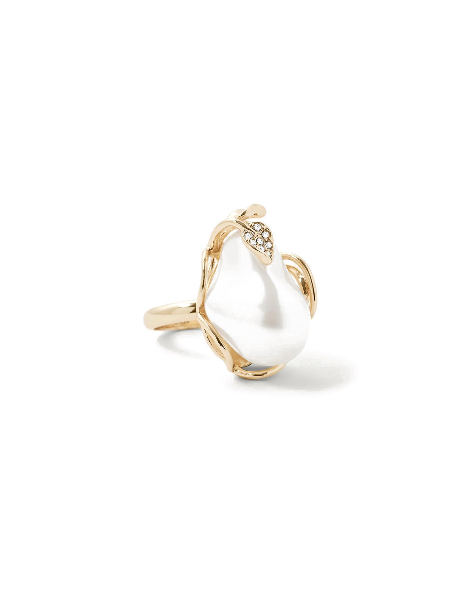 Aurelia Ring 14k Gold Plated, Pearls, Crystals / 6