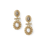 Linda Drops 14k Gold Plated, Crystal, Pearl