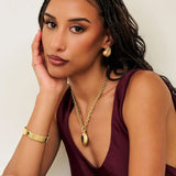 Yasmeen Necklace 14k Gold Plated, Crystal