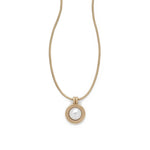 Cindy Pendant Necklace 14k Gold Plated, Pearl