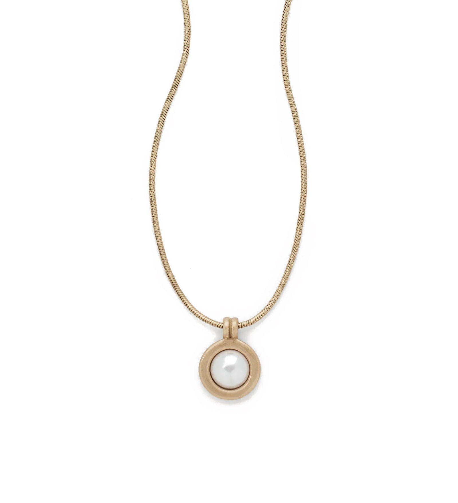 Cindy Pendant Necklace 14k Gold Plated, Pearl