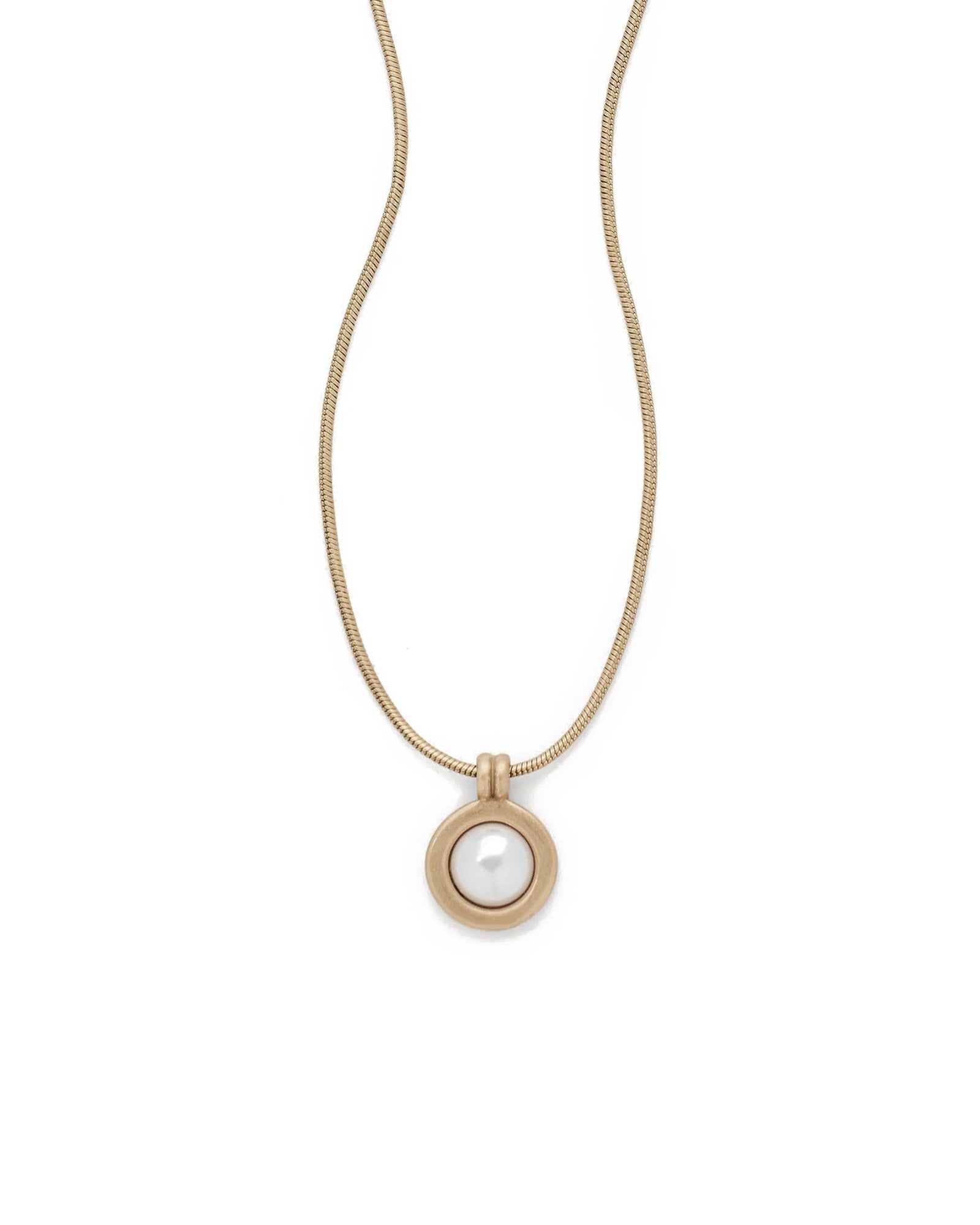Cindy Pendant Necklace 14k Gold Plated, Pearl