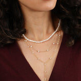 Poppy Rose-Pearl Station Necklace-Necklaces-Blue Ruby Jewellery-Vancouver Canada