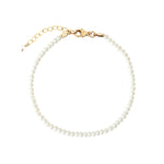 Poppy Rose-Pearl Strand Bracelet-Bracelets-14k Gold Filled, White Pearl-Blue Ruby Jewellery-Vancouver Canada