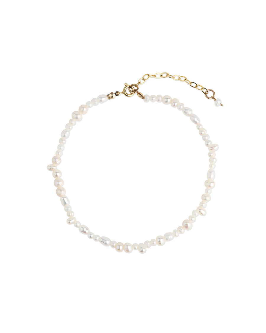 Mix Pearl Anklet 14k Gold Filled, White Pearl
