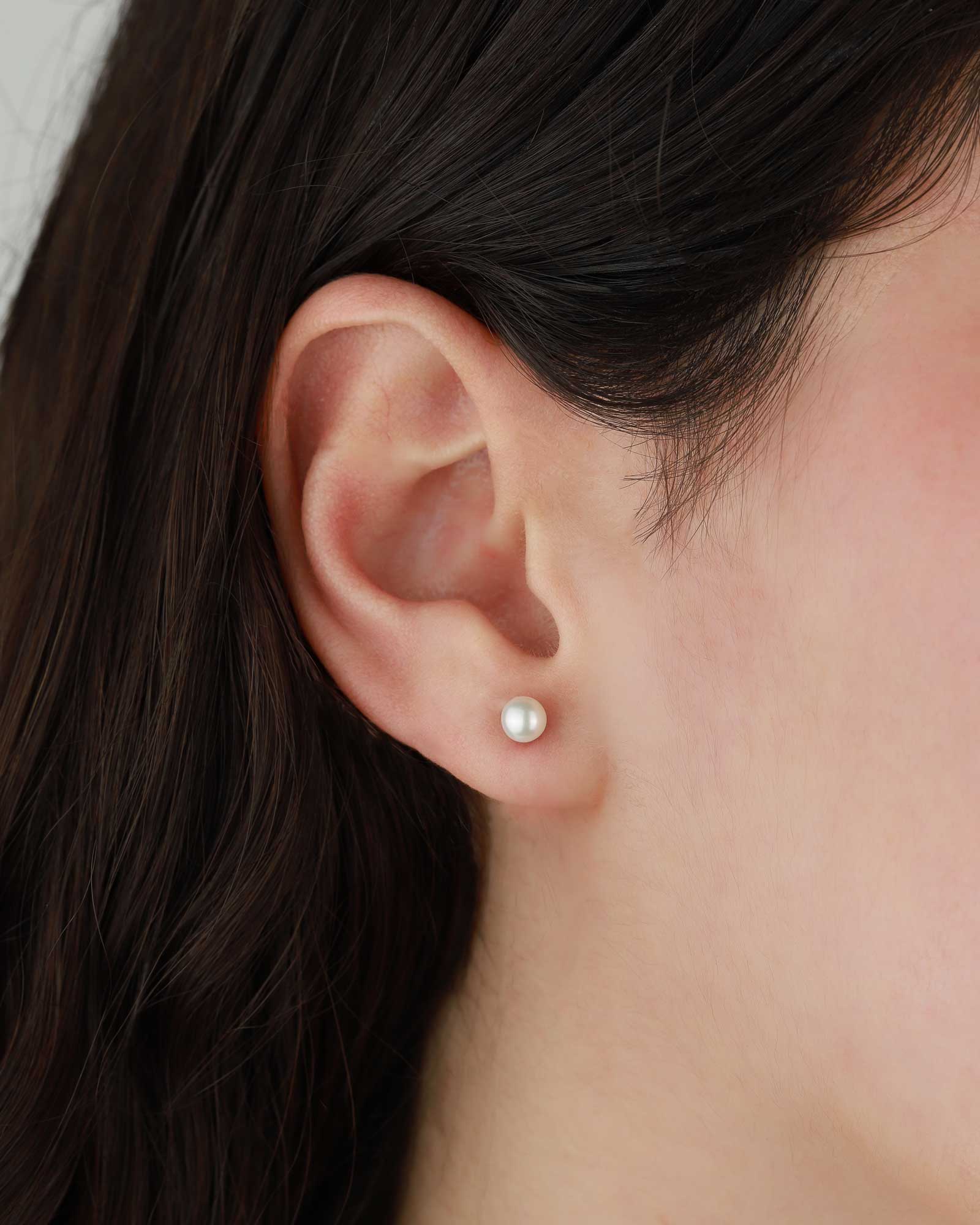 Poppy Rose-Pearl Studs | 4mm-Earrings-Blue Ruby Jewellery-Vancouver Canada