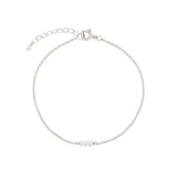Poppy Rose-Three Pearl Bracelet-Bracelets-Sterling Silver, Freshwater Pearl-Blue Ruby Jewellery-Vancouver Canada