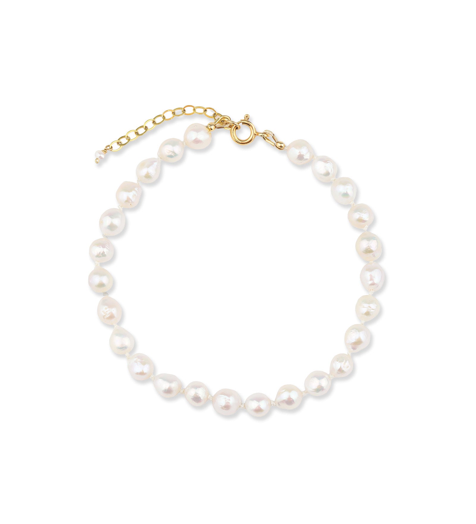 Freshwater Pearl Anklet 14k Gold Filled, White Pearl