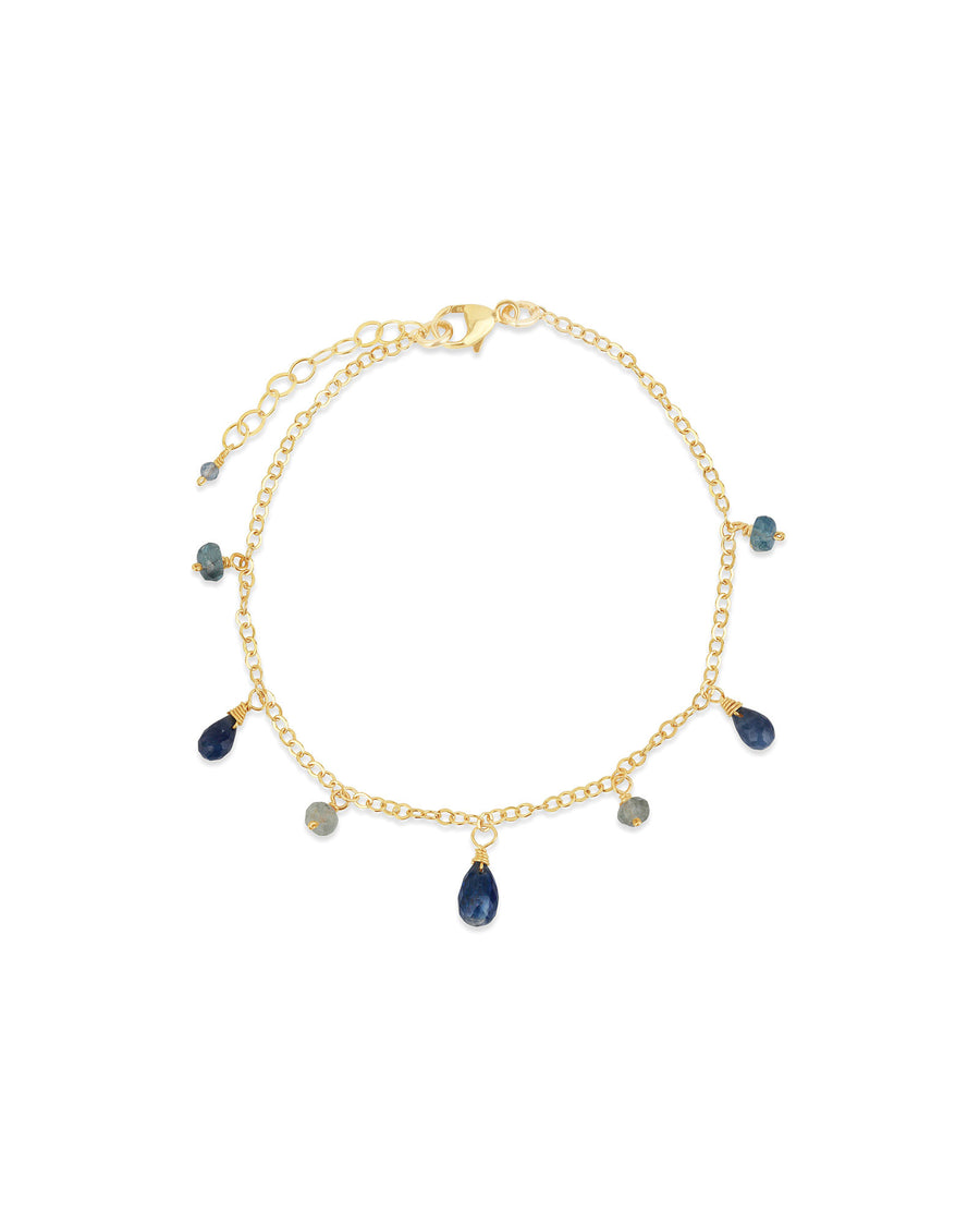 Poppy Rose-Helena Bracelet-Bracelets-14k Gold Filled, Blue Sapphire, Blue Kyanite, Moss Aquamarine-Blue Ruby Jewellery-Vancouver Canada