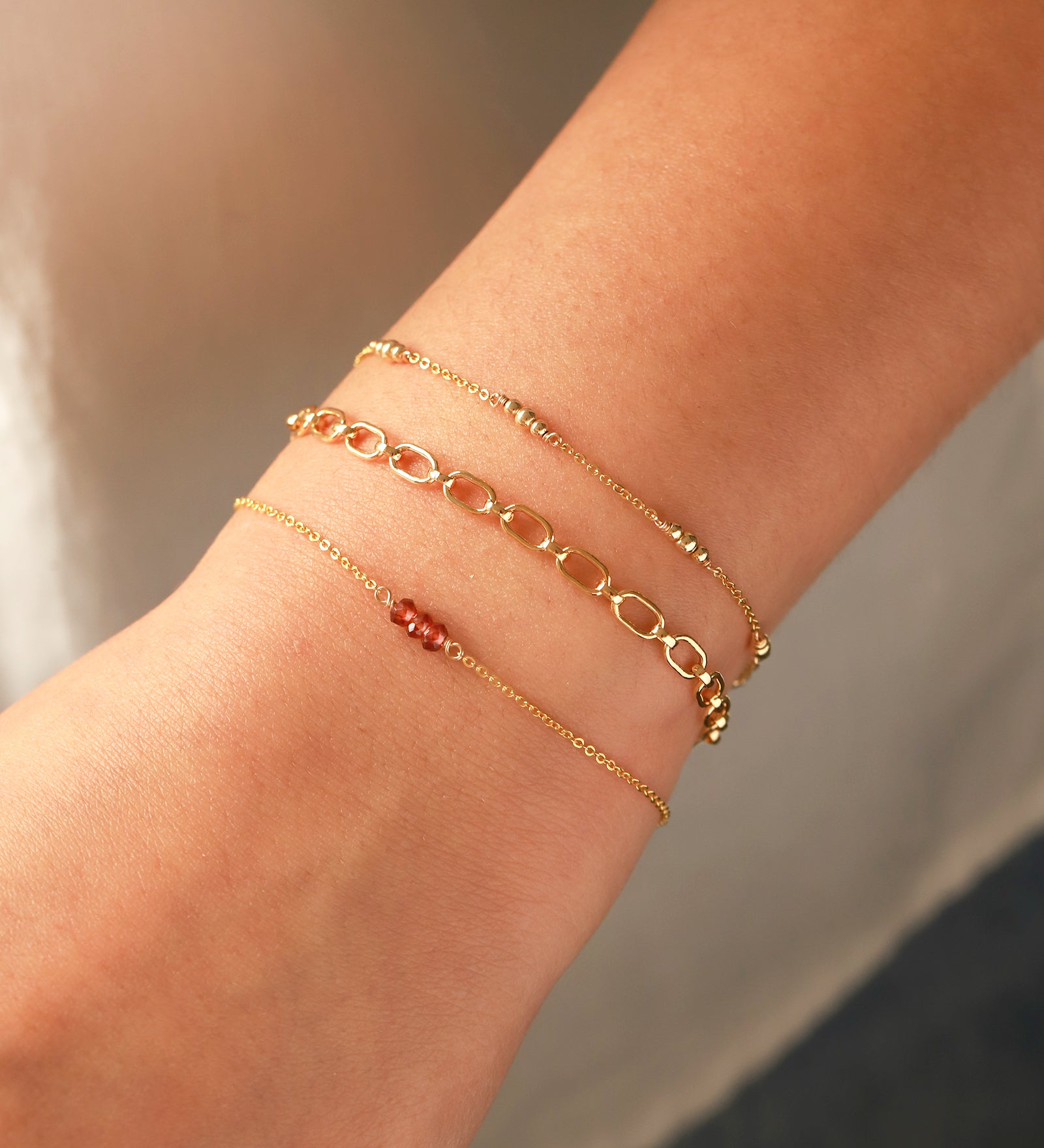 Poppy Rose-Birthstone Bracelet-Bracelets-Blue Ruby Jewellery-Vancouver Canada