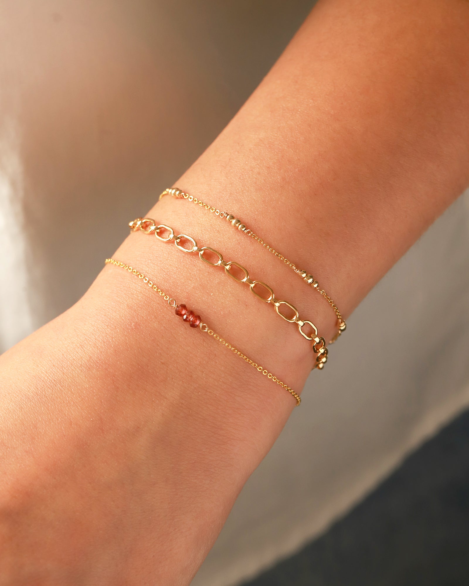 Poppy Rose-Birthstone Bracelet-Bracelets-Blue Ruby Jewellery-Vancouver Canada