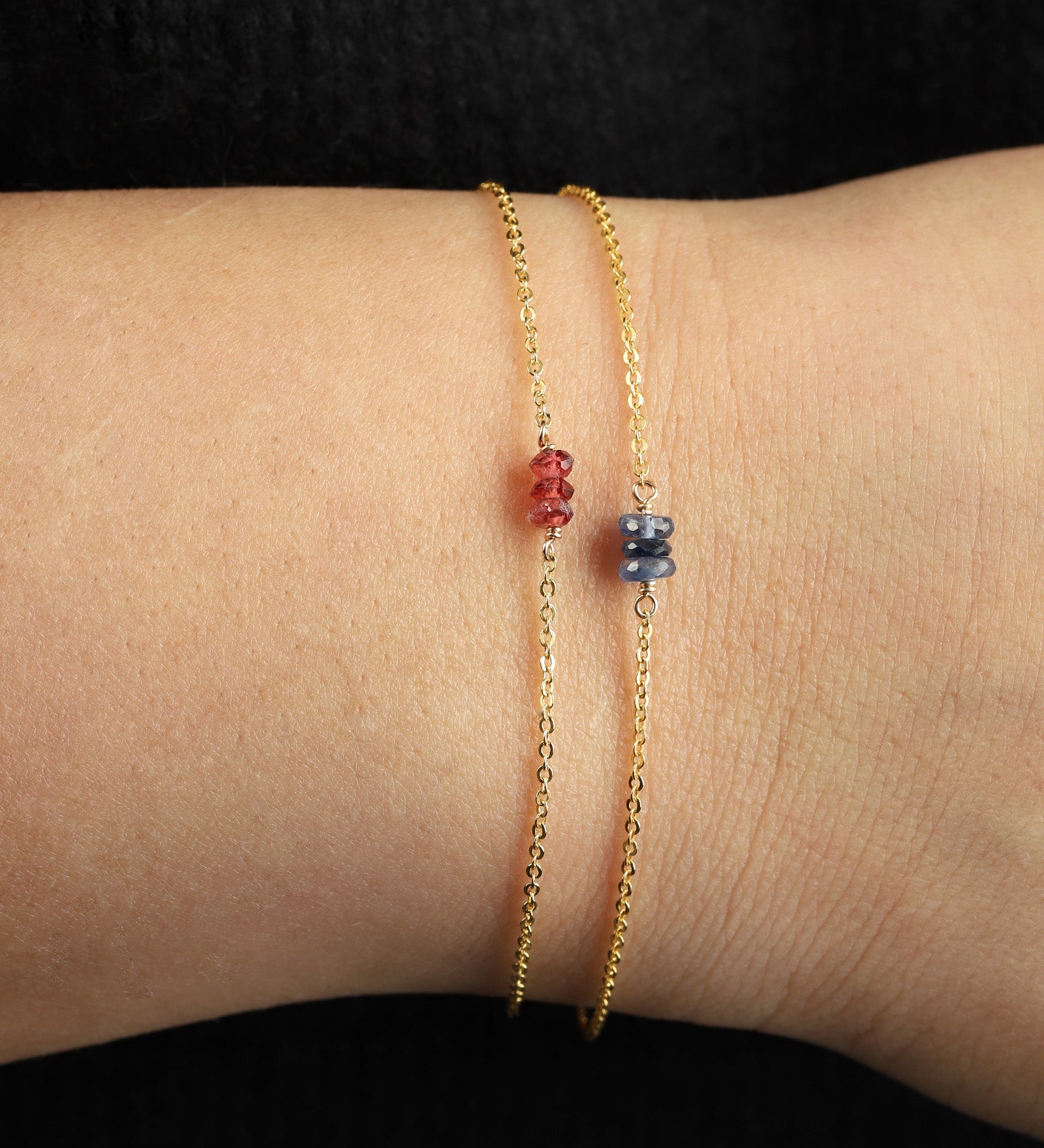Poppy Rose-Birthstone Bracelet-Bracelets-Blue Ruby Jewellery-Vancouver Canada