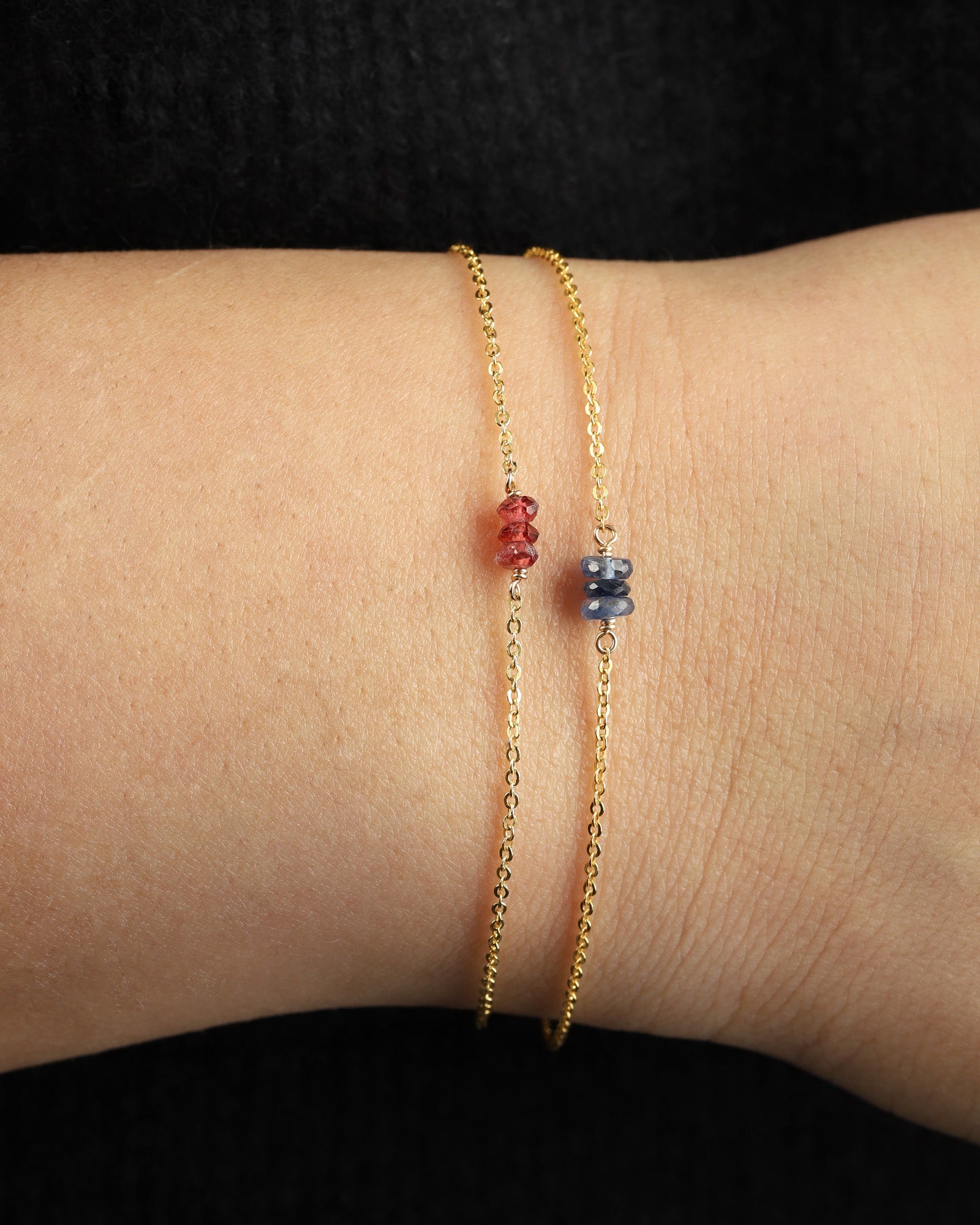 Poppy Rose-Birthstone Bracelet-Bracelets-Blue Ruby Jewellery-Vancouver Canada