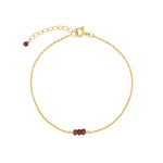 Poppy Rose-Birthstone Bracelet-Bracelets-14k Gold Filled, Garnet - January-Blue Ruby Jewellery-Vancouver Canada