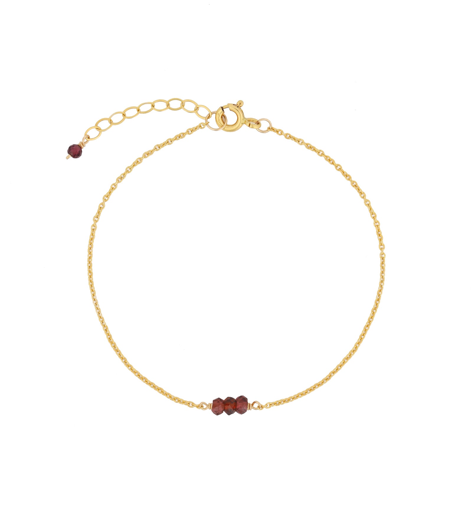 Poppy Rose-Birthstone Bracelet-Bracelets-14k Gold Filled, Garnet - January-Blue Ruby Jewellery-Vancouver Canada