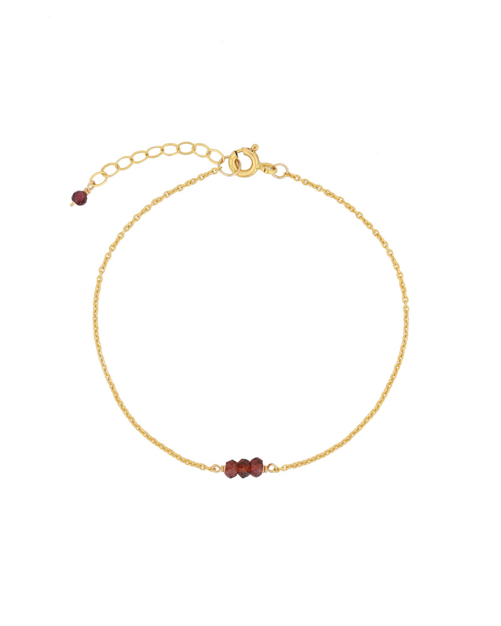 Poppy Rose-Birthstone Bracelet-Bracelets-14k Gold Filled, Garnet - January-Blue Ruby Jewellery-Vancouver Canada
